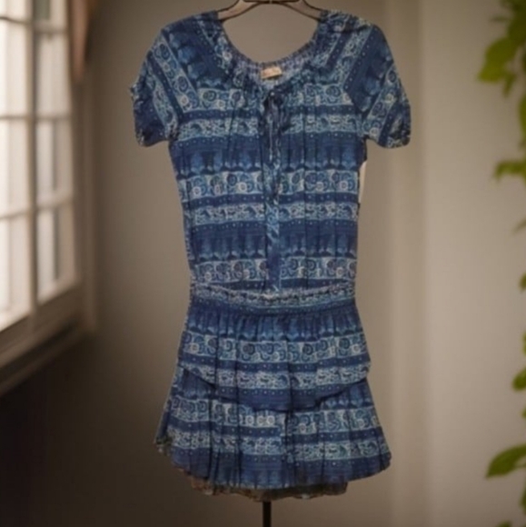 Navy Loveshackfancy Popover Dress Size Small - Picture 6 of 9